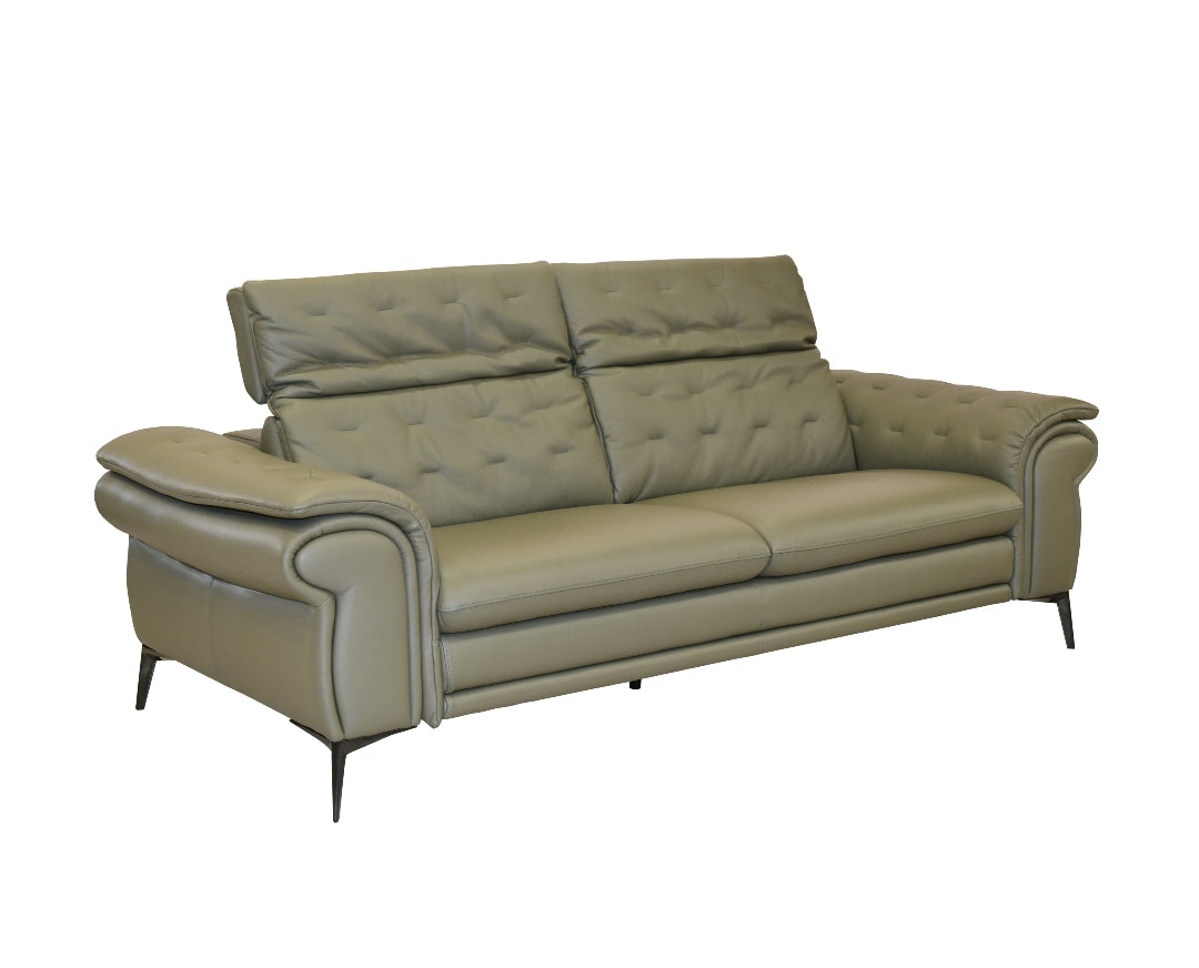 Hollywood Leather Sofa + Loveseat with Contrast Stitch