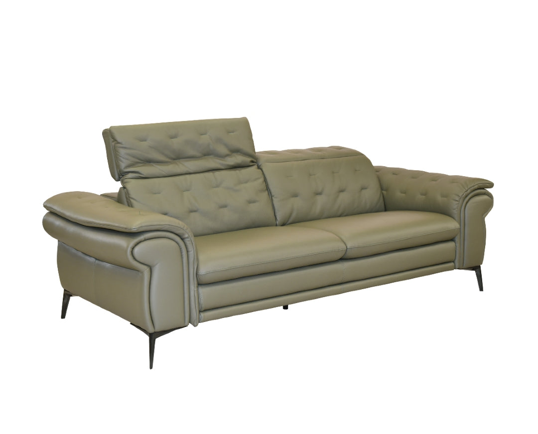 Hollywood Leather Sofa + Loveseat with Contrast Stitch