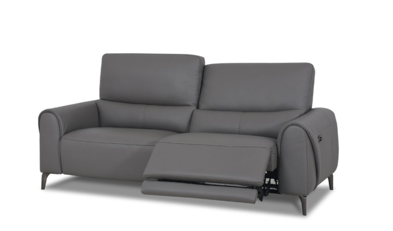 Russell Power Leather Sofa + Loveseat