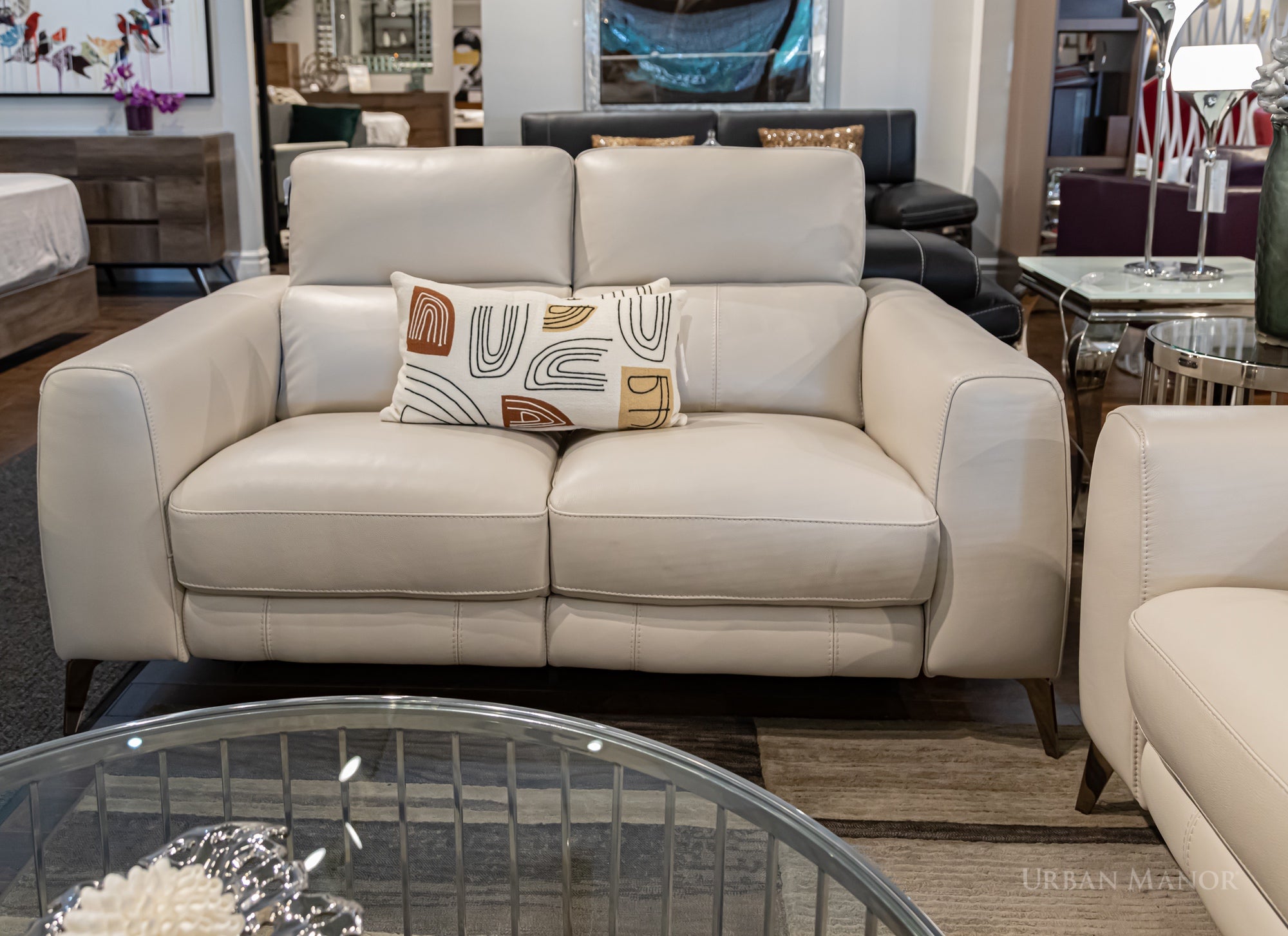 Princeton Leather Power Sofa + Loveseat