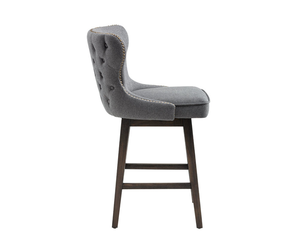 Ariana Swivel Counter Stool - Dark Grey