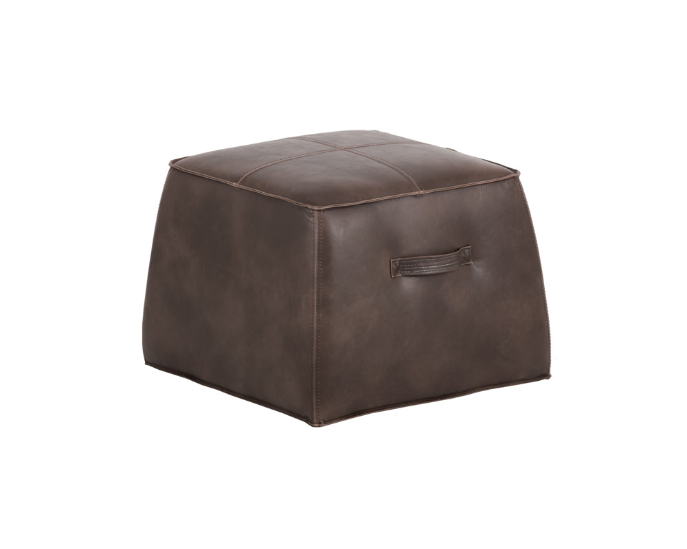 Aspen Ottoman - Havana Dark Brown