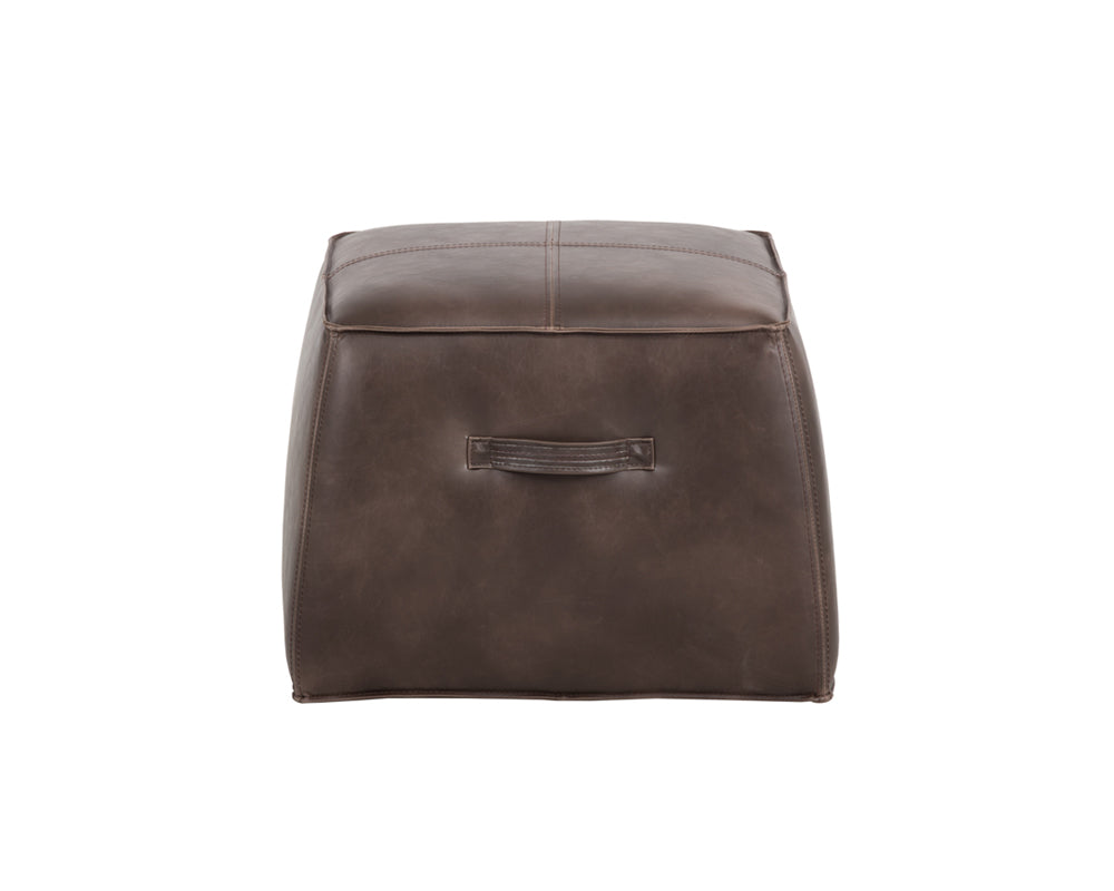 Aspen Ottoman - Havana Dark Brown