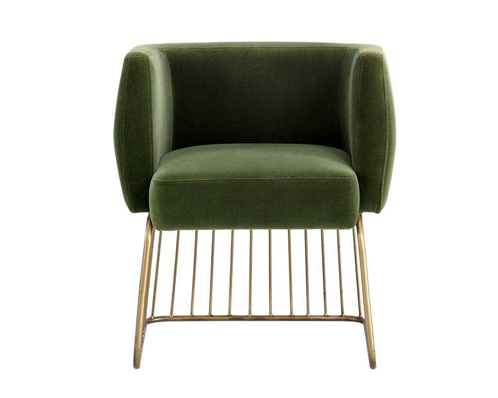 Gala Dining Armchair - Forest Green