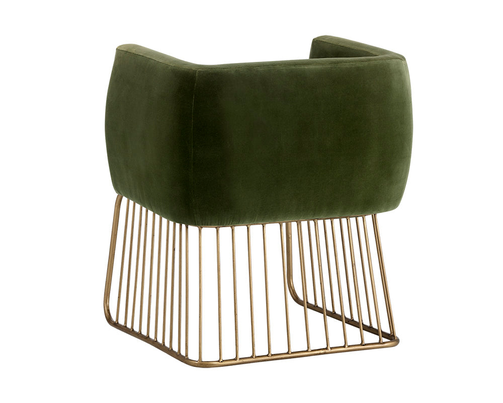 Gala Dining Armchair - Forest Green
