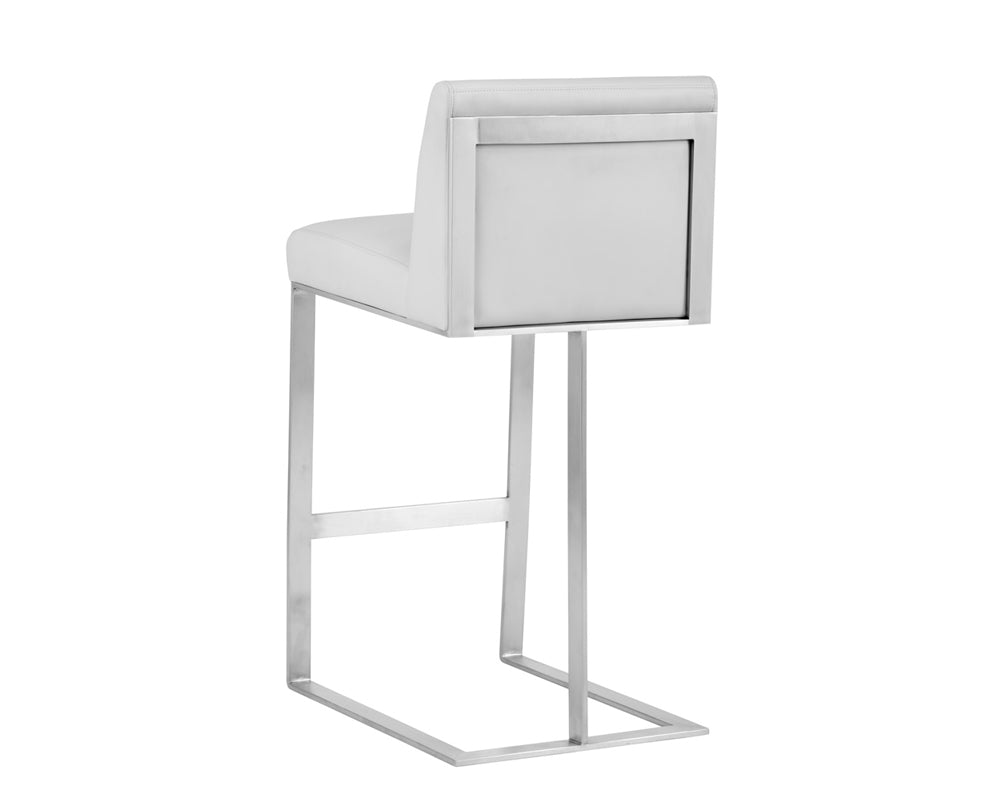 Dean Barstool - Stainless Steel - Cantina White