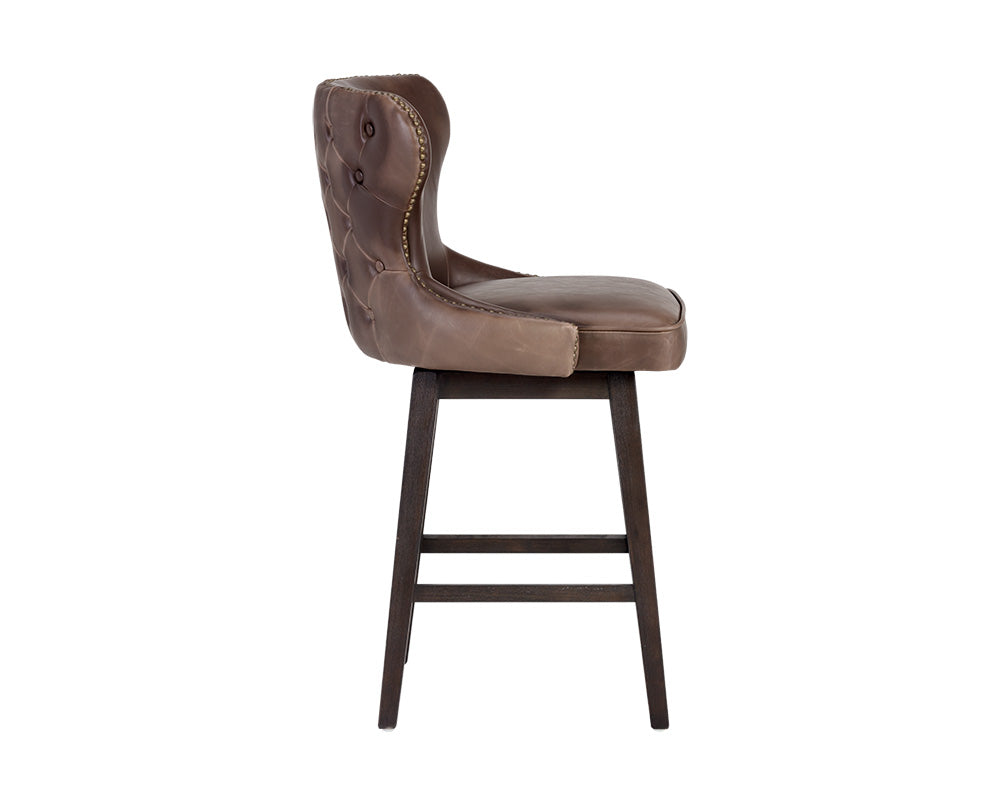 Ariana Swivel Counter Stool - Havana Dark Brown