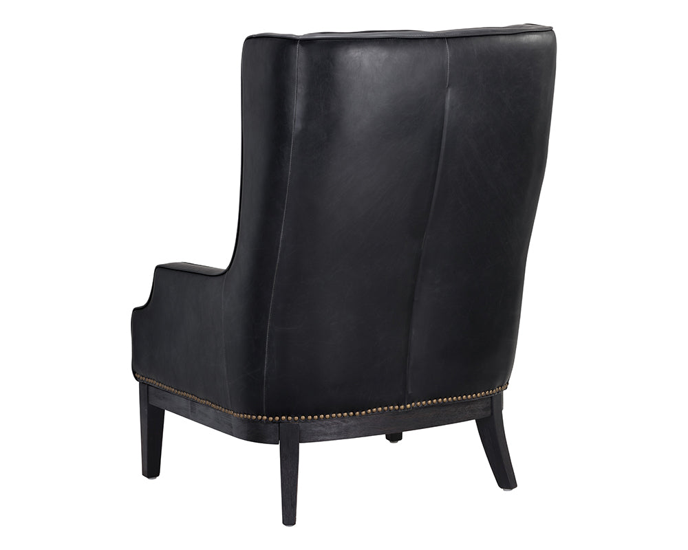 Biblioteca Lounge Chair - Coal Black