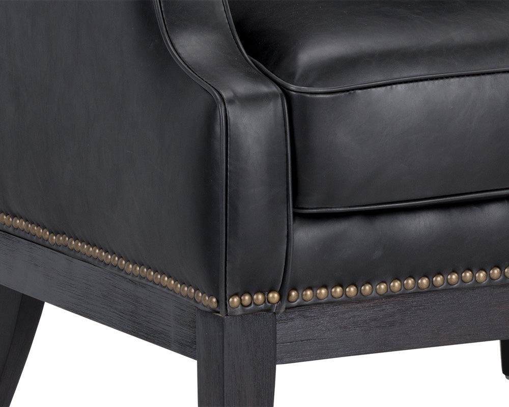 Biblioteca Lounge Chair - Coal Black