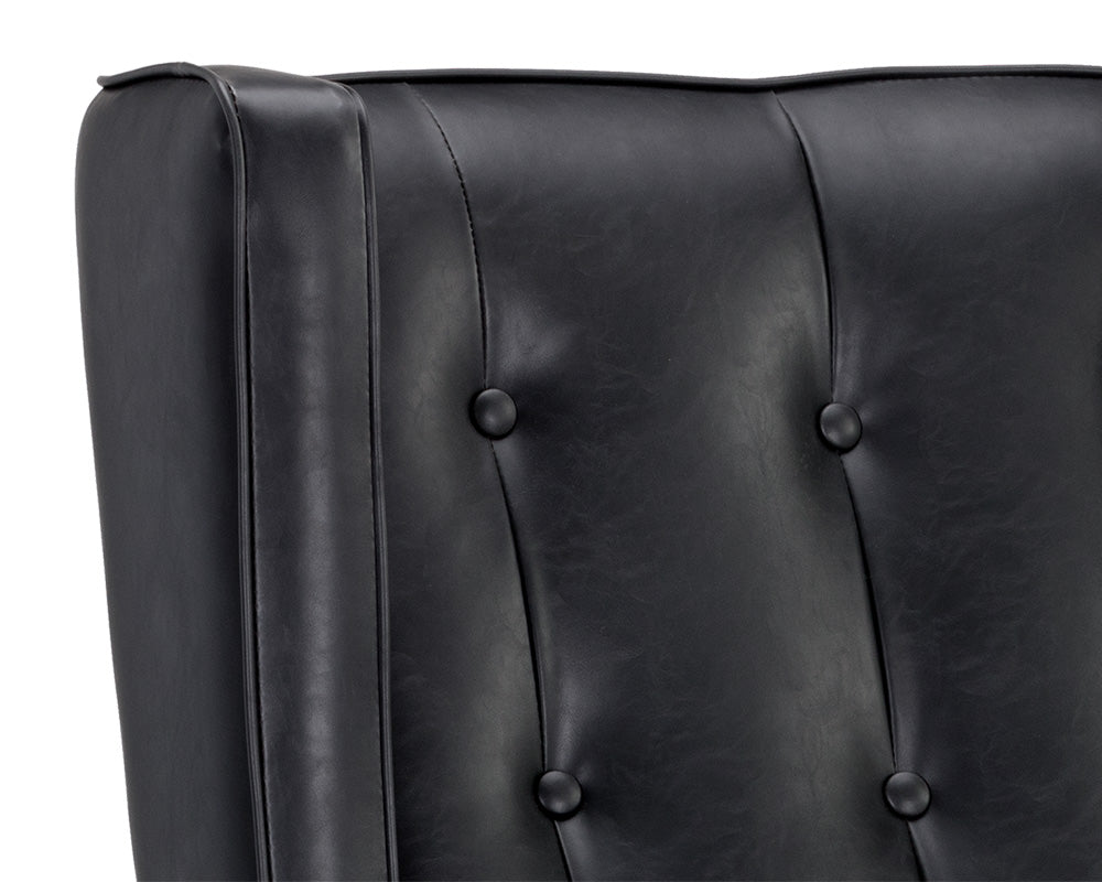 Biblioteca Lounge Chair - Coal Black