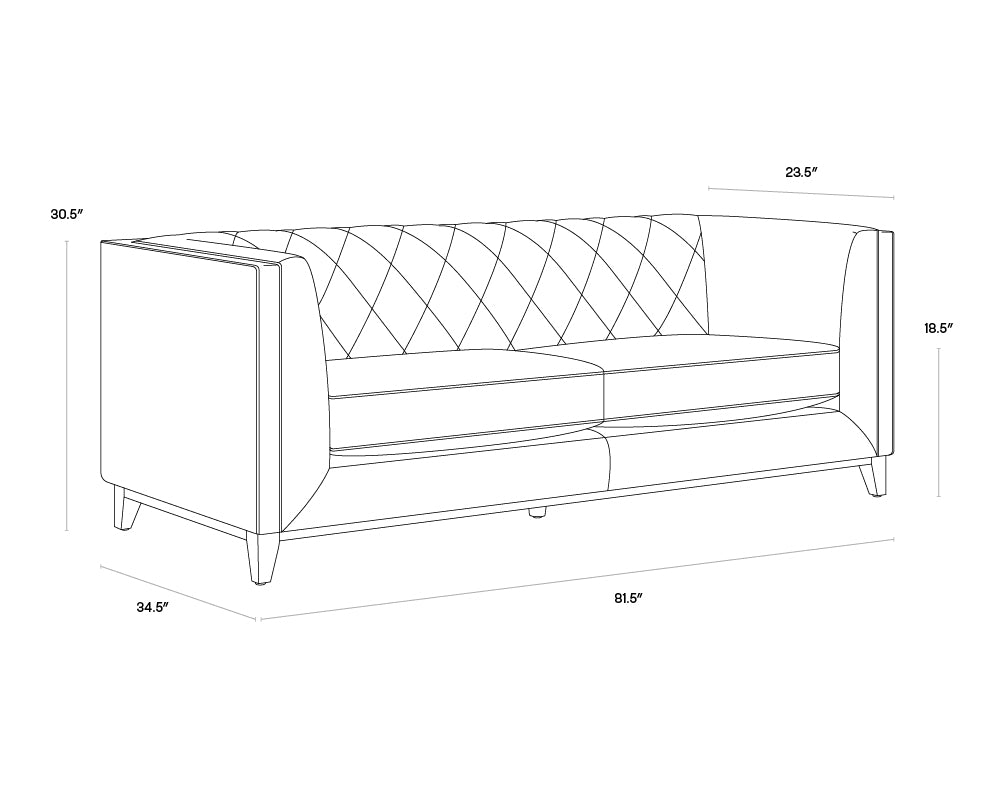 Salvatore Sofa - Overcast Grey