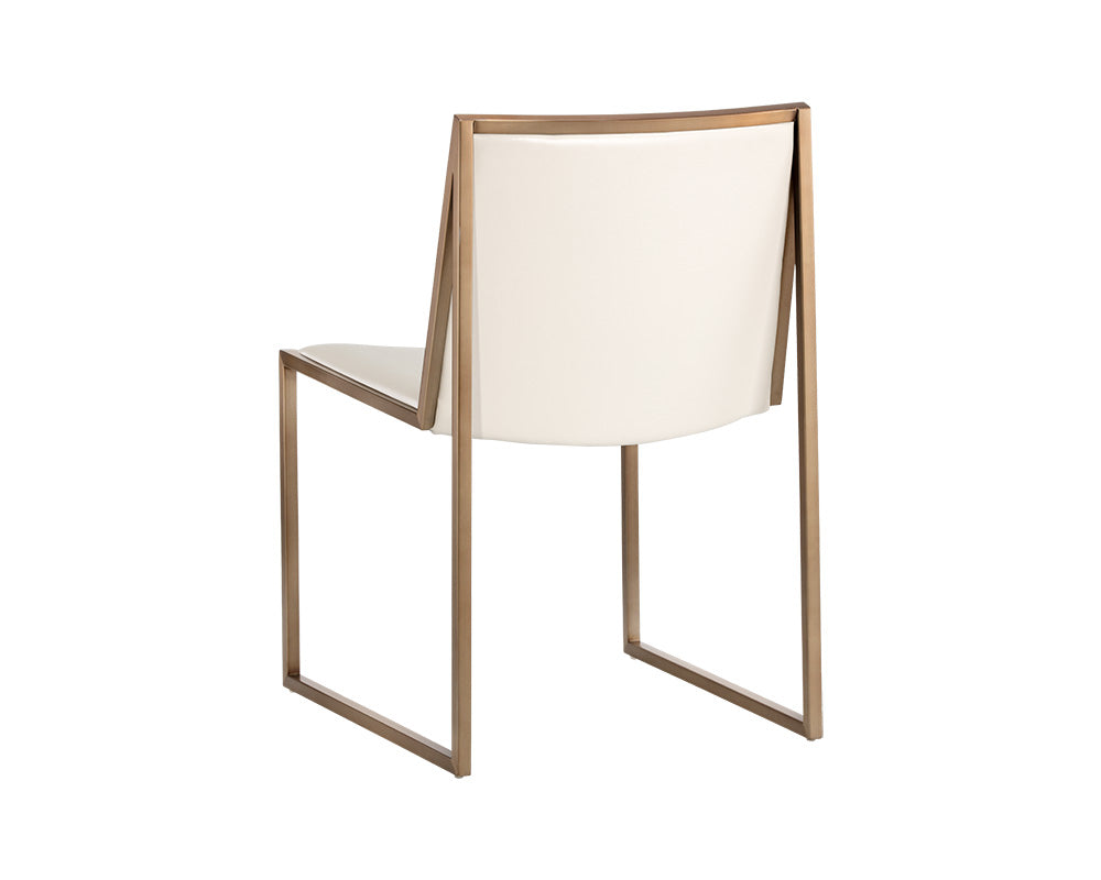 Blair Dining Chair - Antique Brass - Castillo Cream