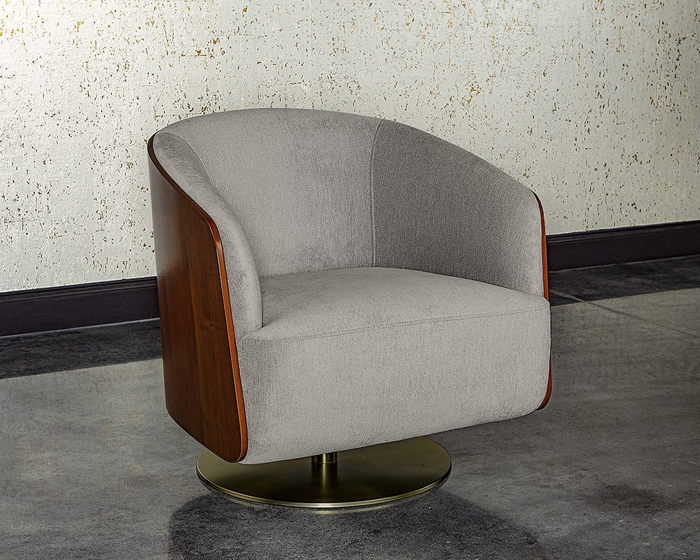 Arnelle Swivel Lounge Chair - Polo Club Stone