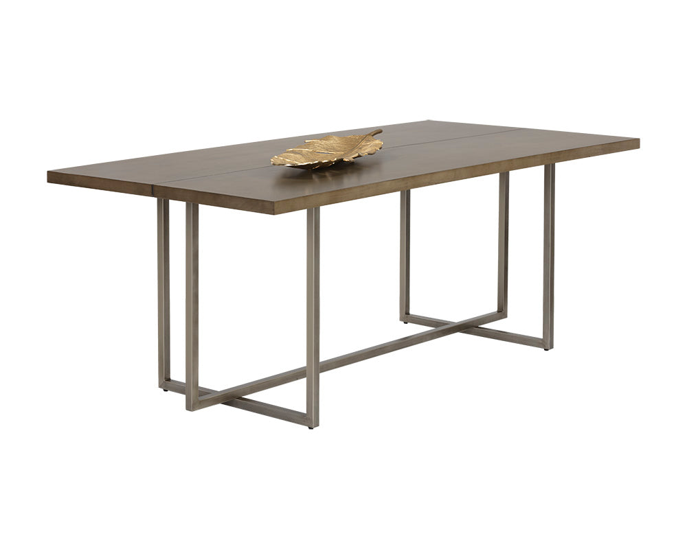 Jade Dining Table - Antique Silver - Ash Grey - 79"