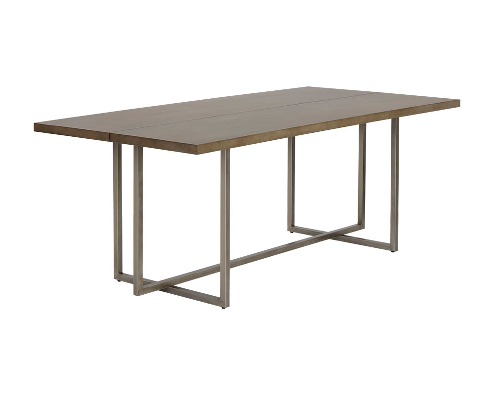 Jade Dining Table - Antique Silver - Ash Grey - 79"