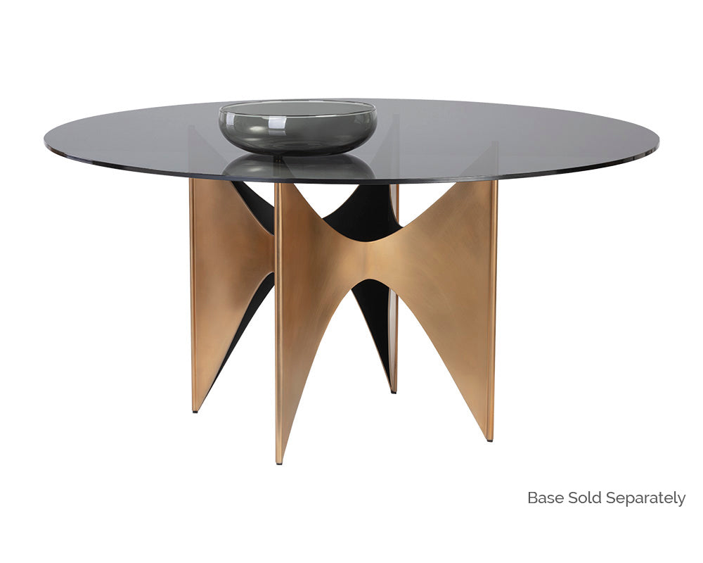 Glass Dining Table Top - Round - Smoke Grey - 59"