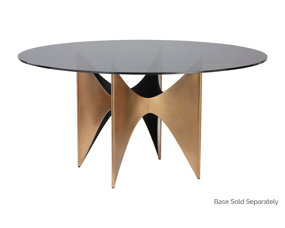 Glass Dining Table Top - Round - Smoke Grey - 59"