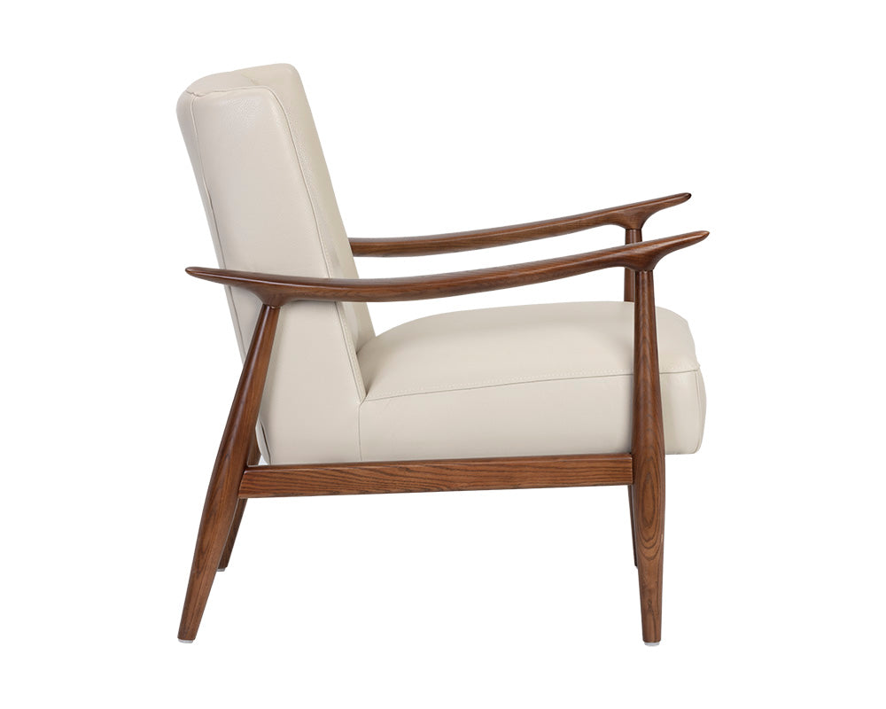 Azella Lounge Chair - Manchester Stone Leather