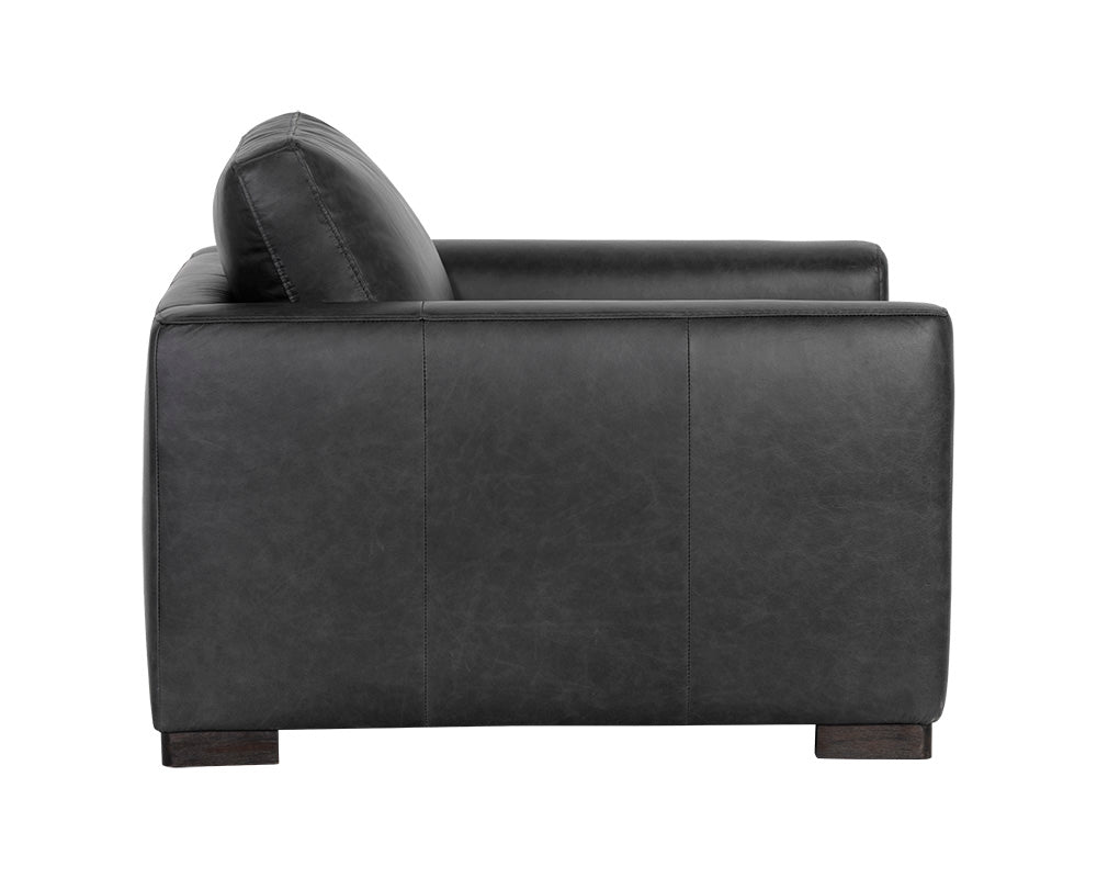 Baylor Armchair - Marseille Black Leather