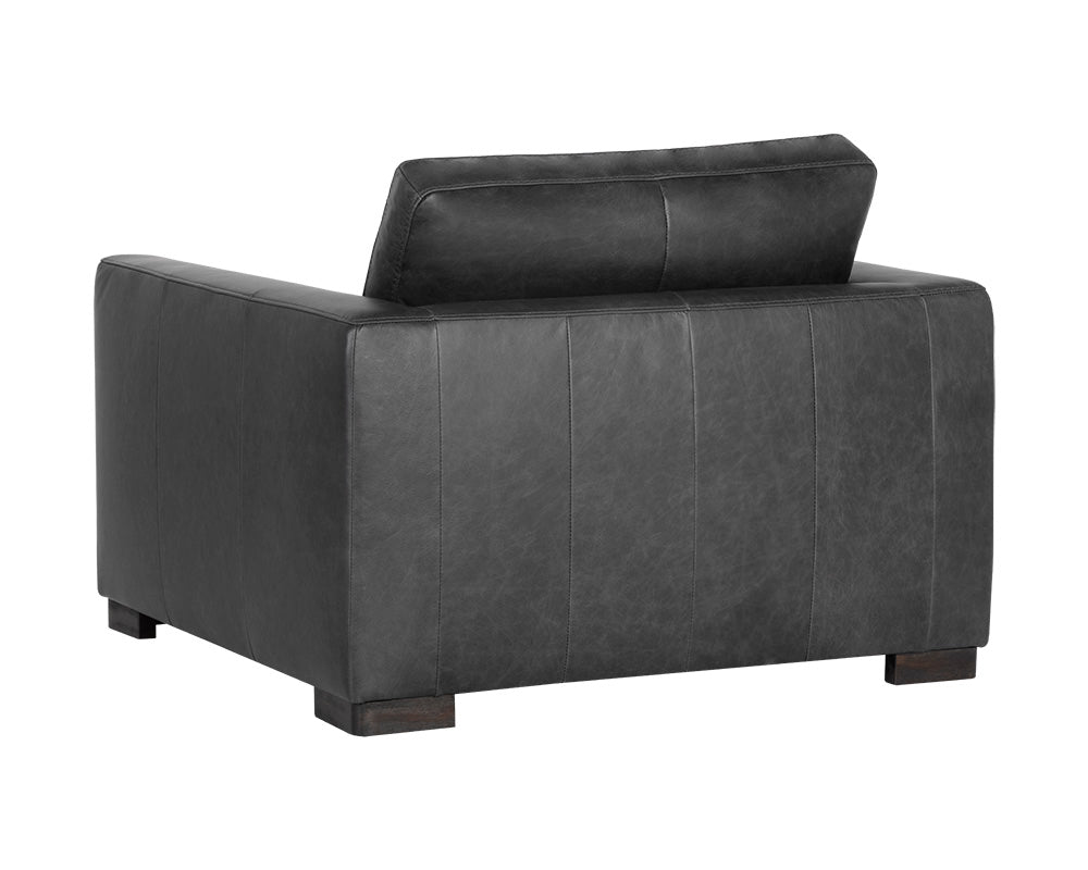 Baylor Armchair - Marseille Black Leather