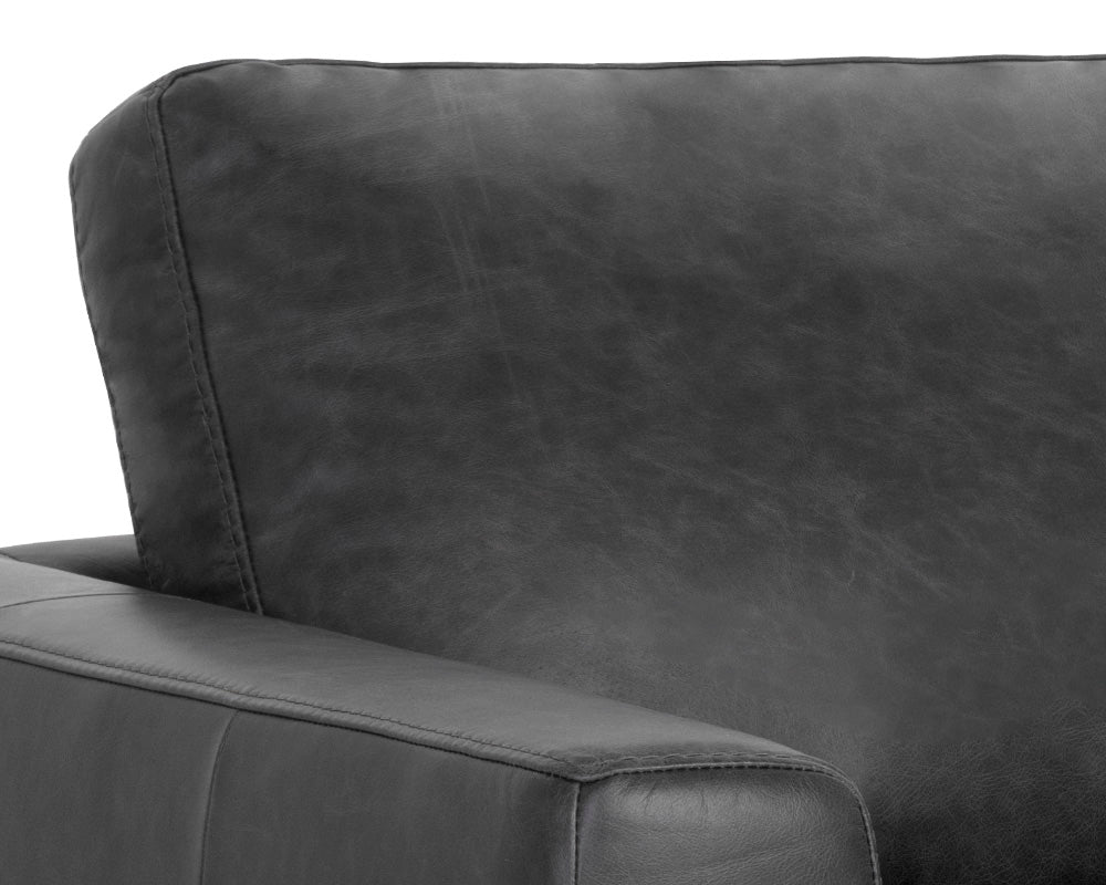 Baylor Armchair - Marseille Black Leather