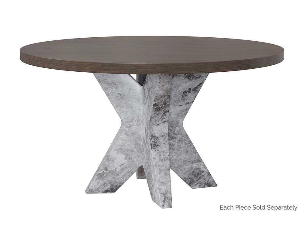 Cypher Dining Table Top - Wood - Dark Brown - 55"