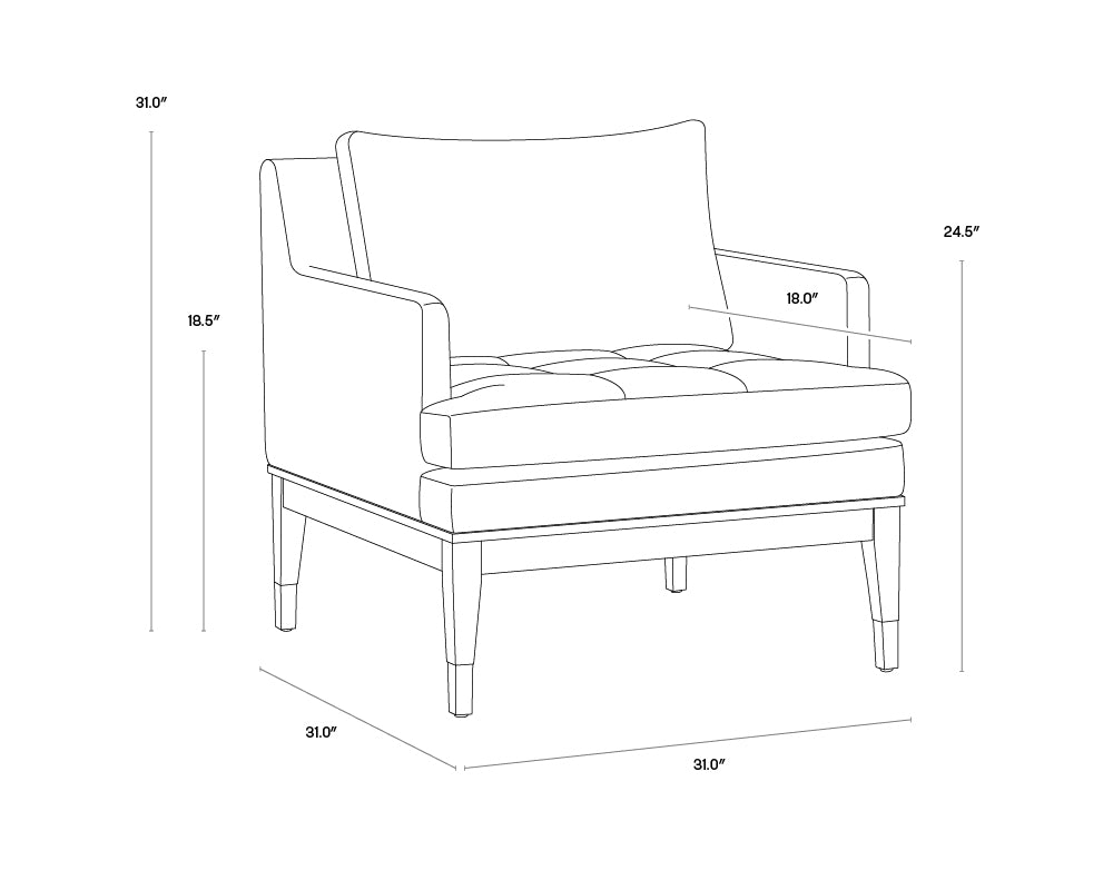 Beckette Lounge Chair - Belfast Heather Grey