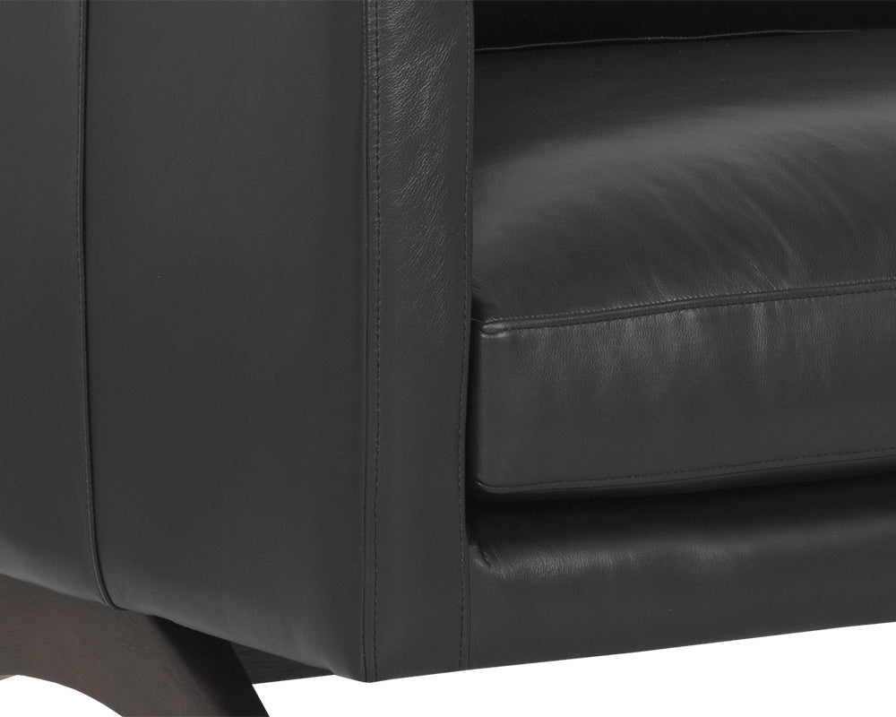 Rogers Sofa - Cortina Black Leather