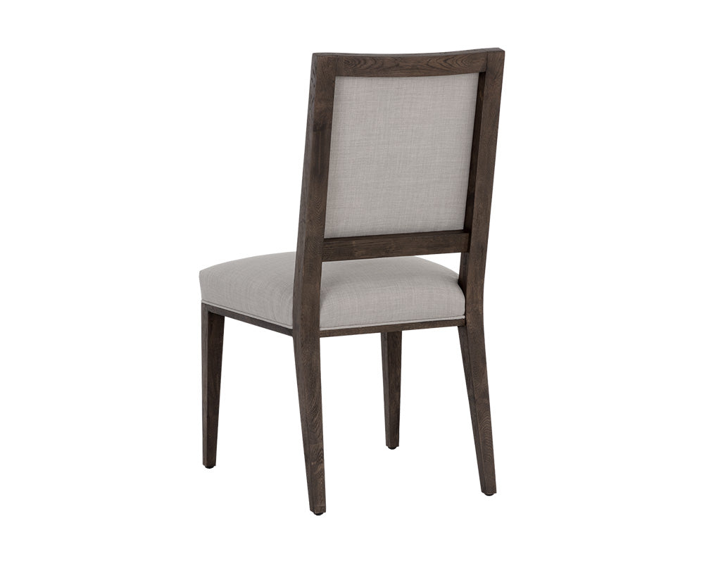 Aurelia Dining Chair - Dark Brown - Linoso Light Grey