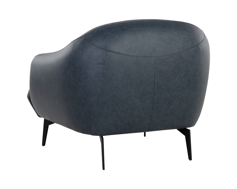 Armani Armchair - Midnight Blue Leather