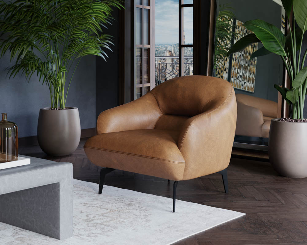 Armani Armchair - Cognac Leather