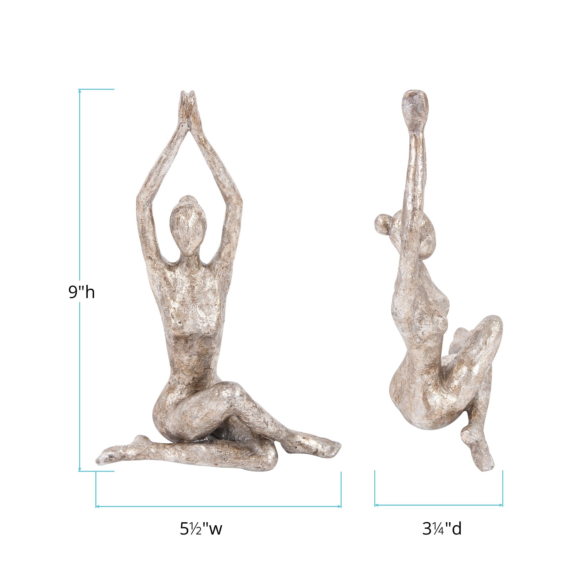 Seated Twist Yoga Pose Statue