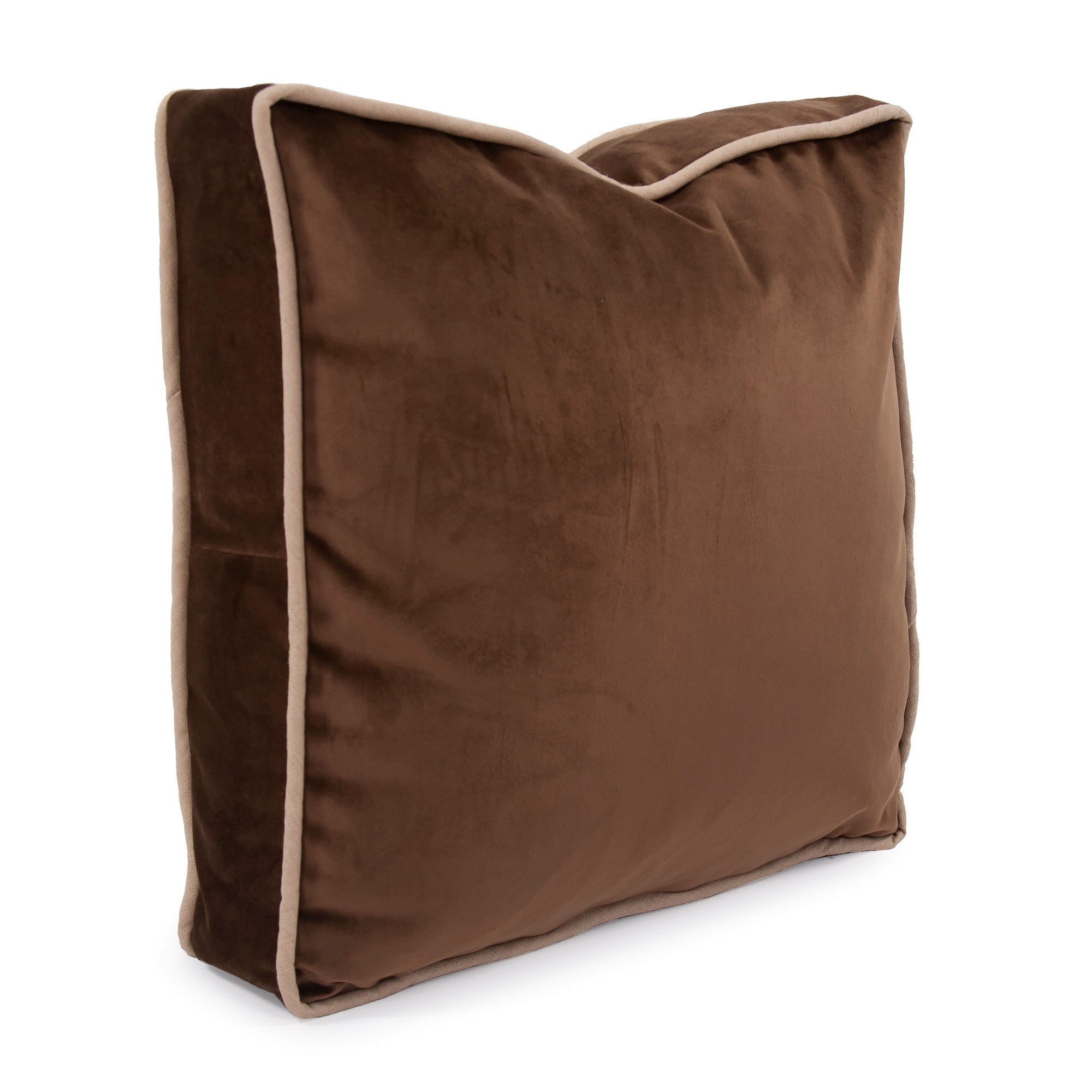 Gusseted Bella Chocolate Down Pillow- 20" x 20"