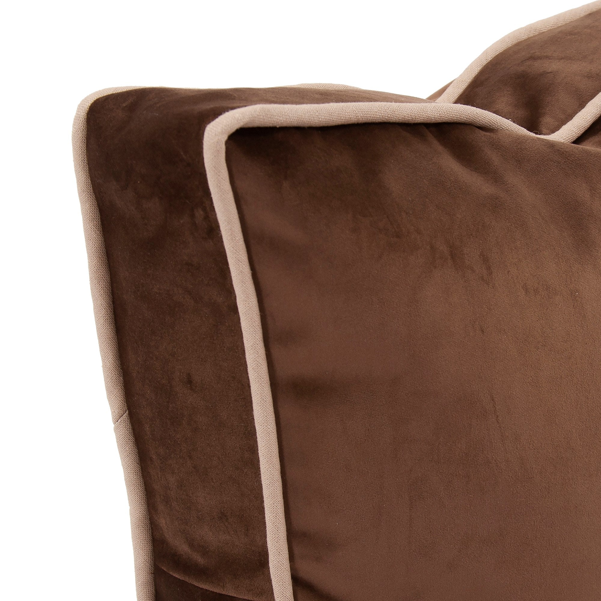 Gusseted Bella Chocolate Down Pillow- 20" x 20"