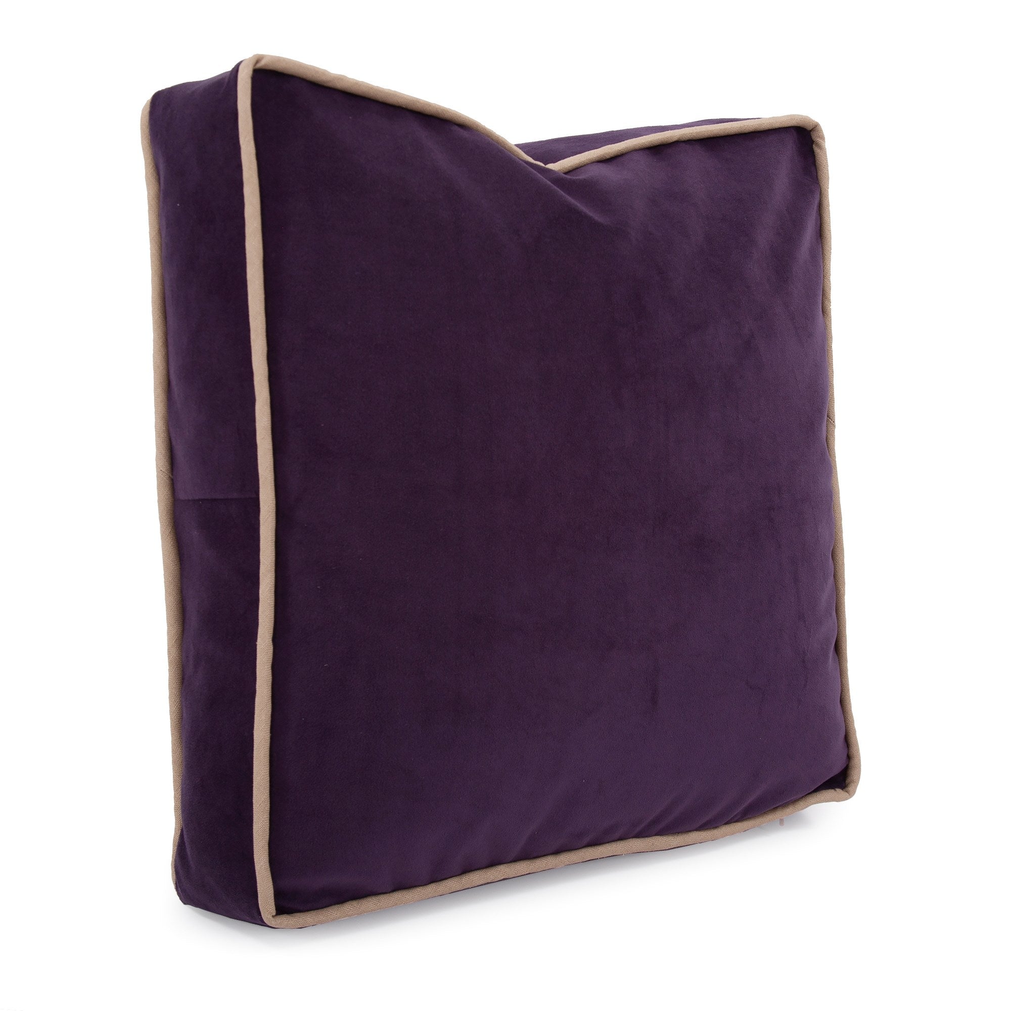 Gusseted Bella Eggplant Down Pillow- 20" x 20"