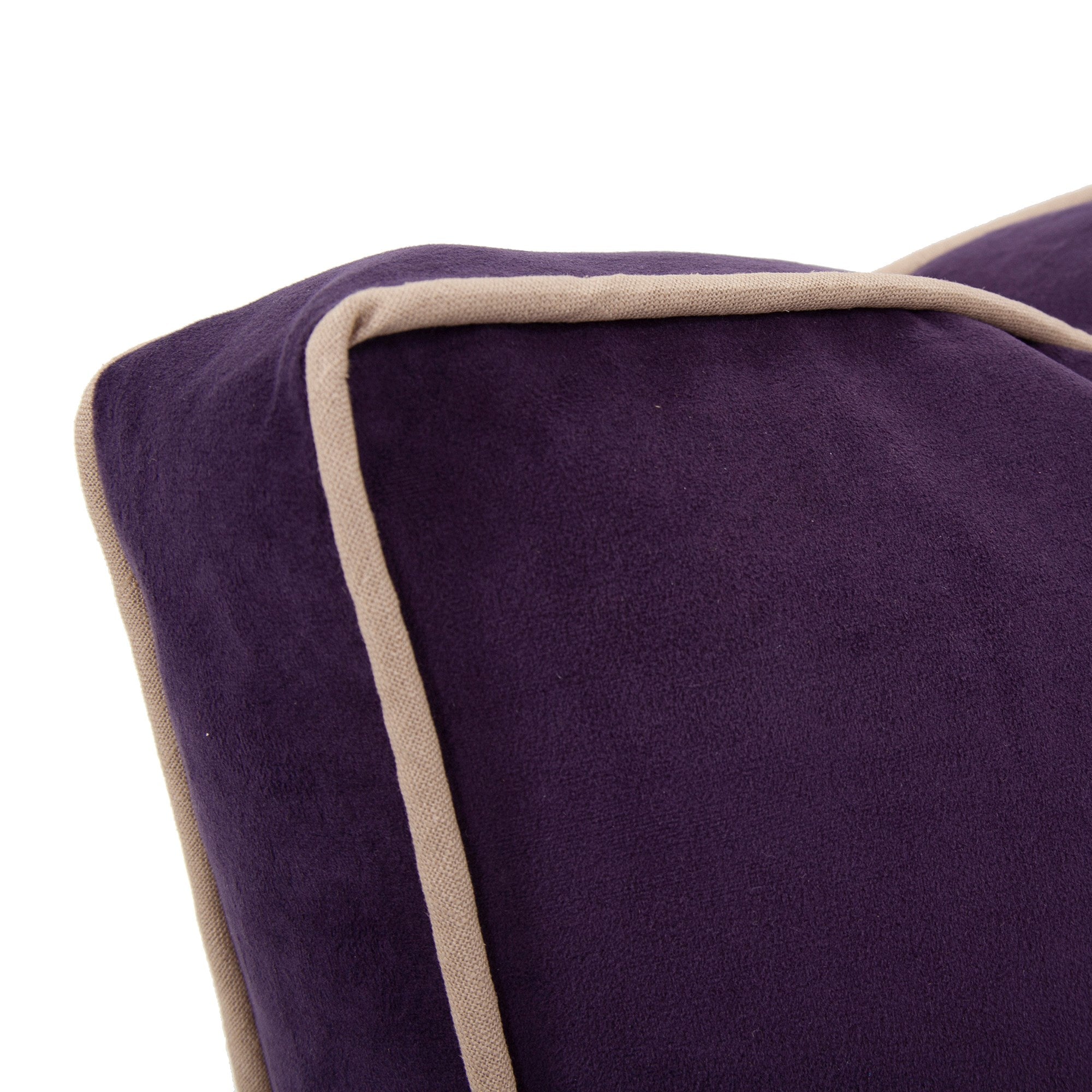 Gusseted Bella Eggplant Down Pillow- 20" x 20"