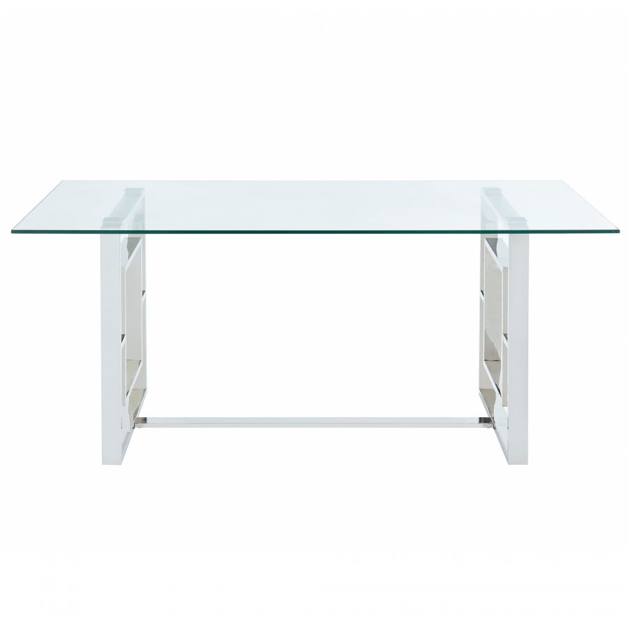 Eros Silver Rectangle Dining Table