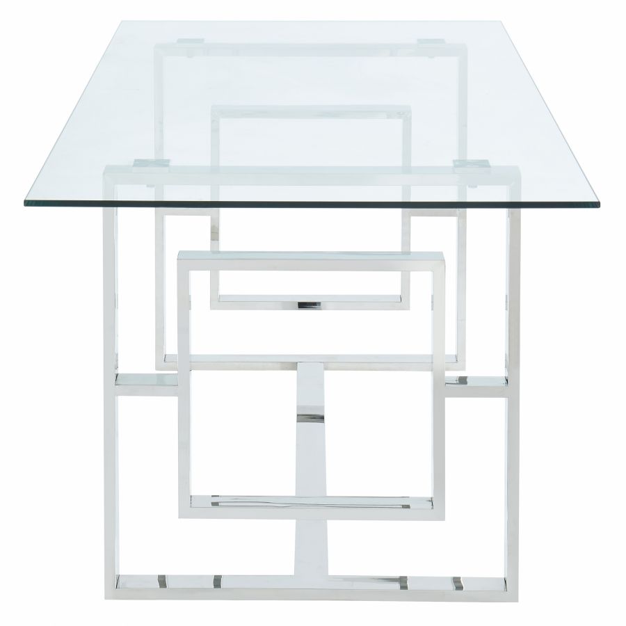 Eros Silver Rectangle Dining Table