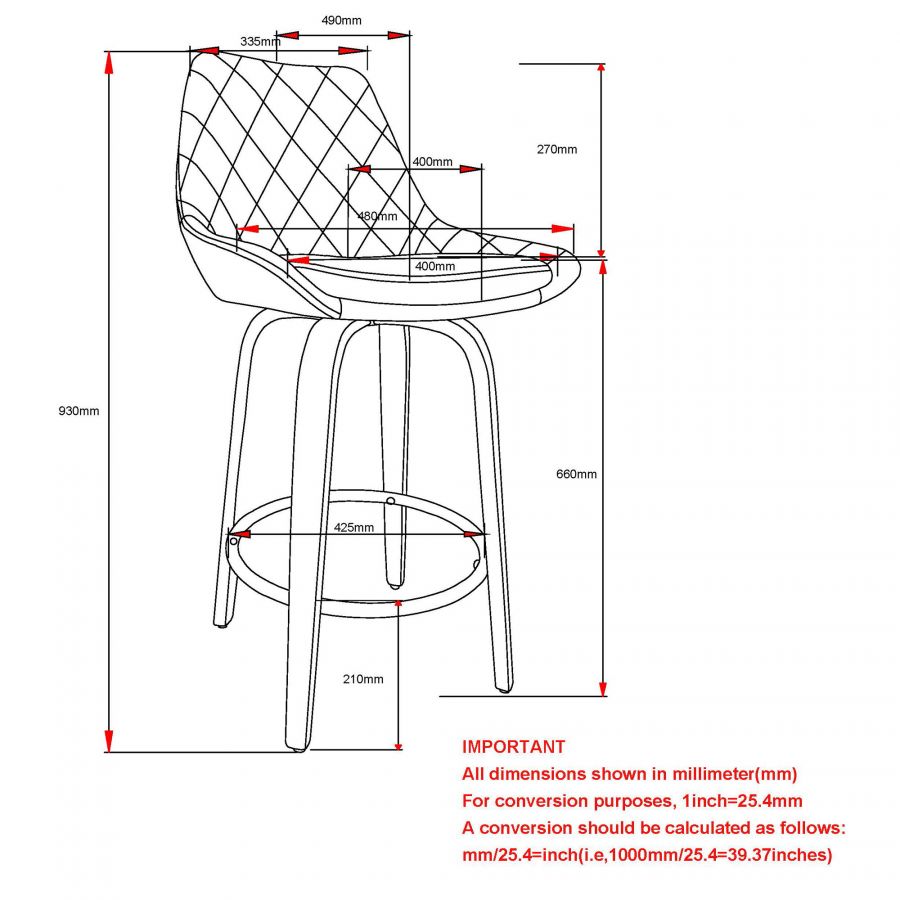 Kenzo White Counter Stool