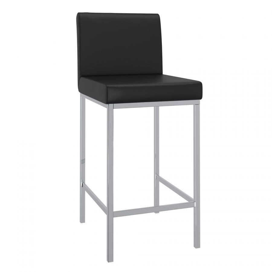 Porto Black Counter Stool