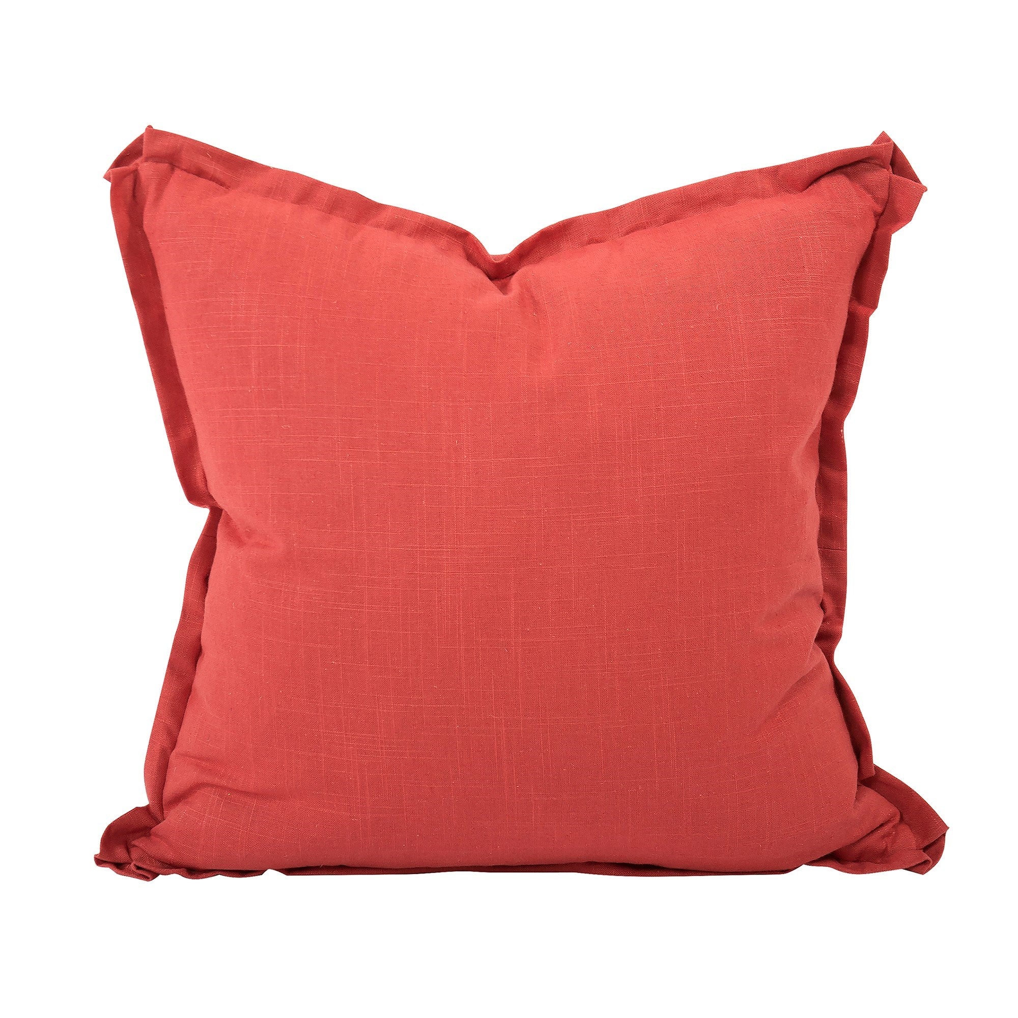 Linen Slub Poppy Down Pillow- 24" x 24"