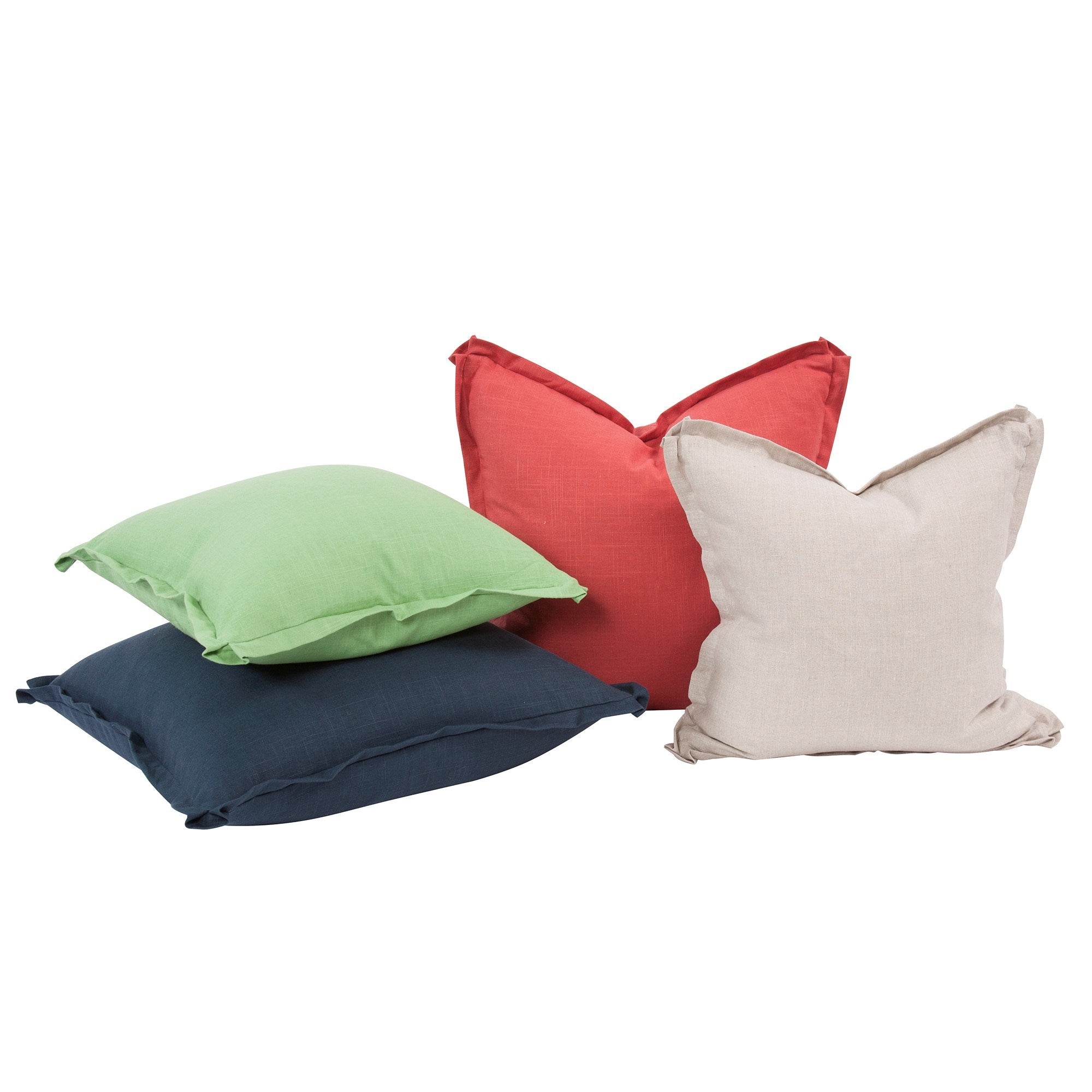 Linen Slub Poppy Down Pillow- 24" x 24"