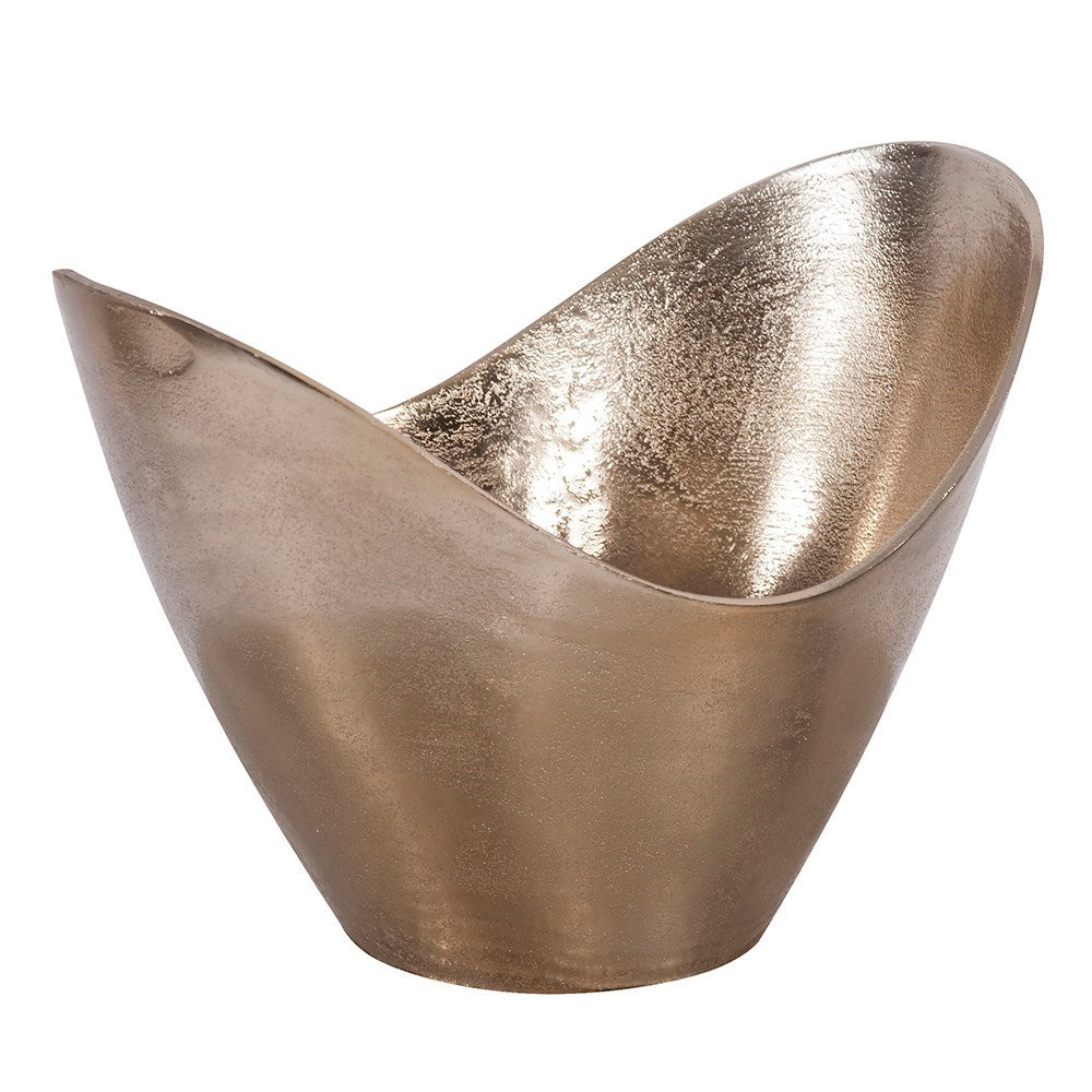 Raw Gold Aluminum Hi-Lo Bowl