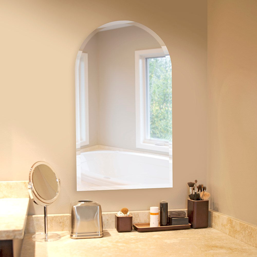 Frameless Arched Mirror