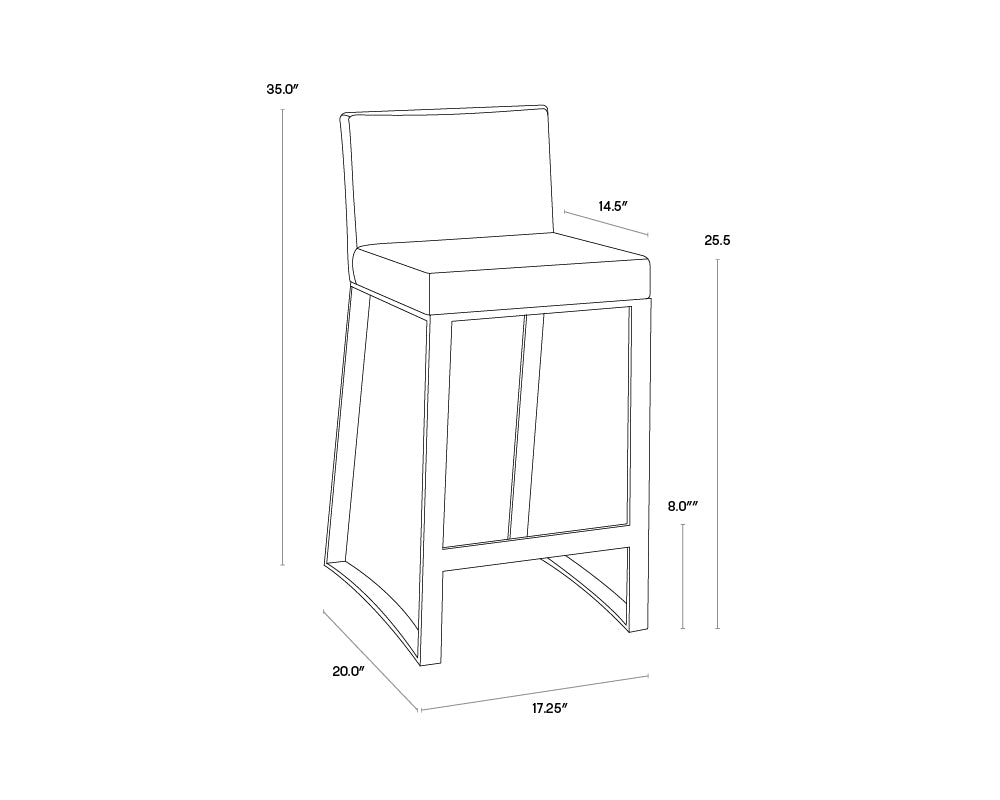 Architect Counter Stool - White