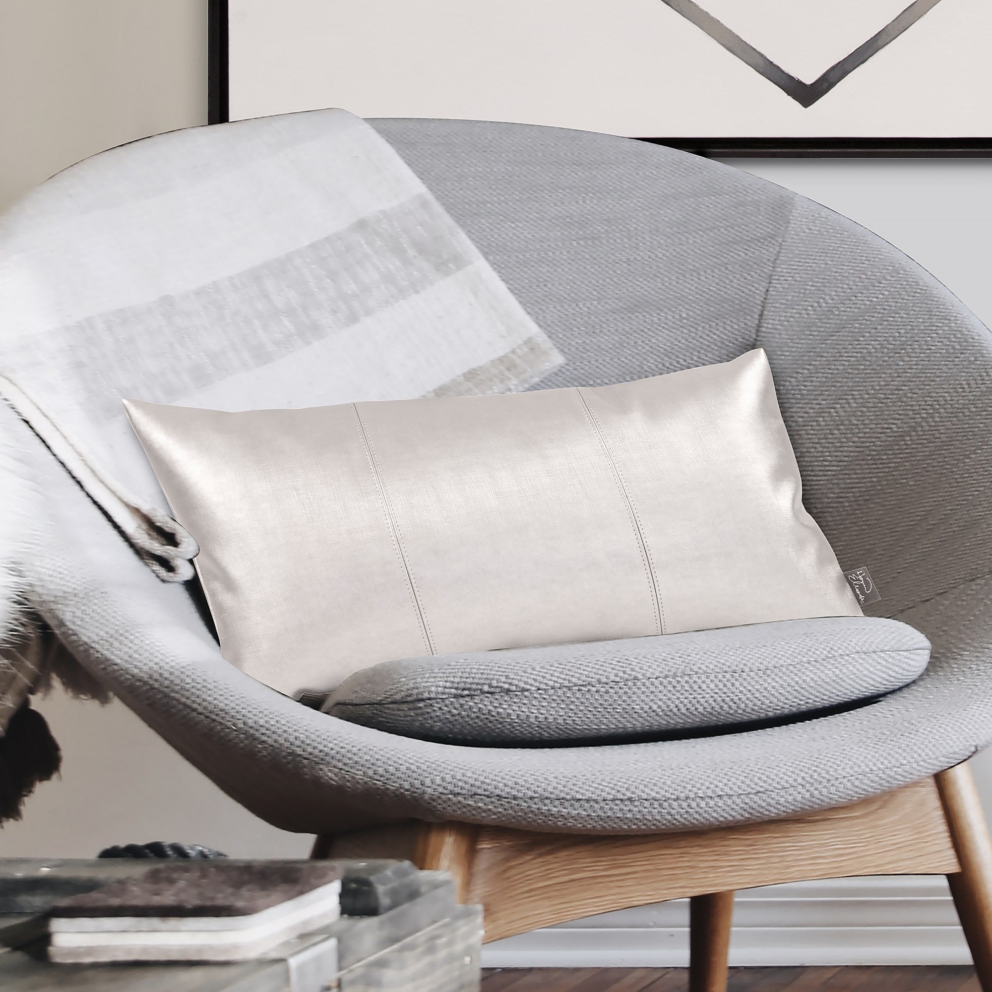 Luxe Mercury Kidney Pillow- 11" x 22"