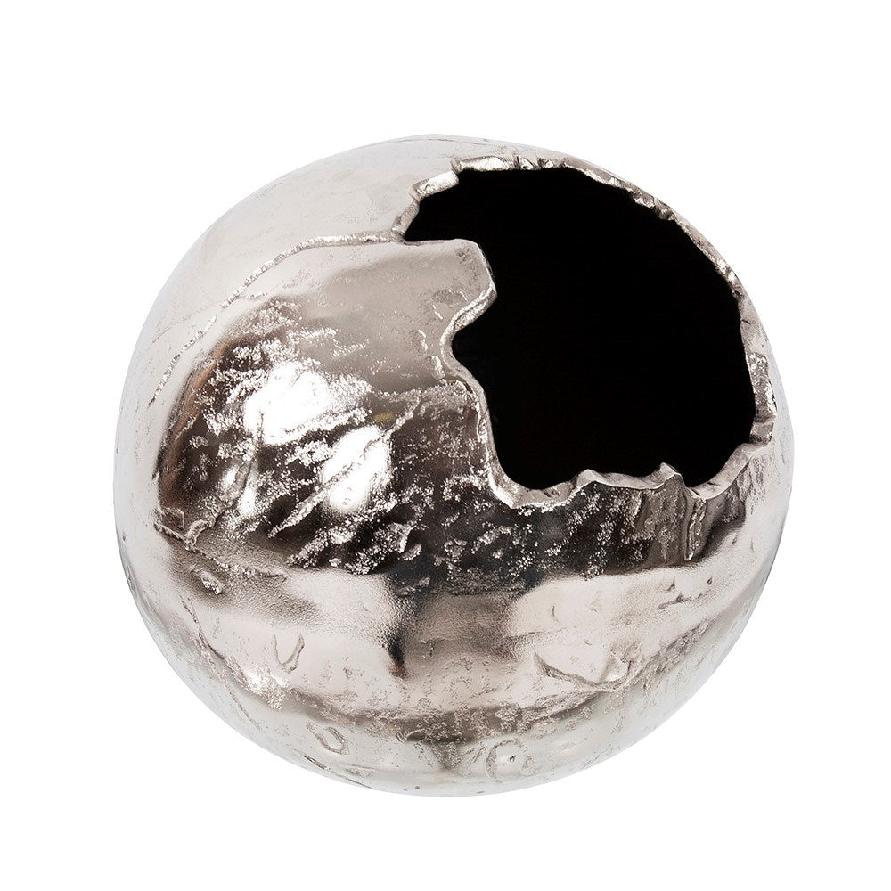 Nickel Aluminum Cracked Ball Vase