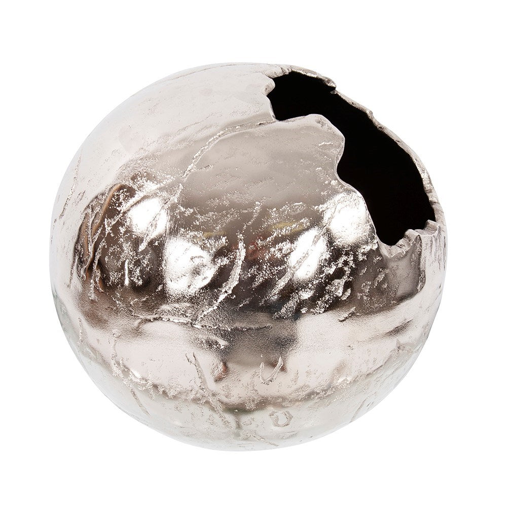 Nickel Aluminum Cracked Ball Vase