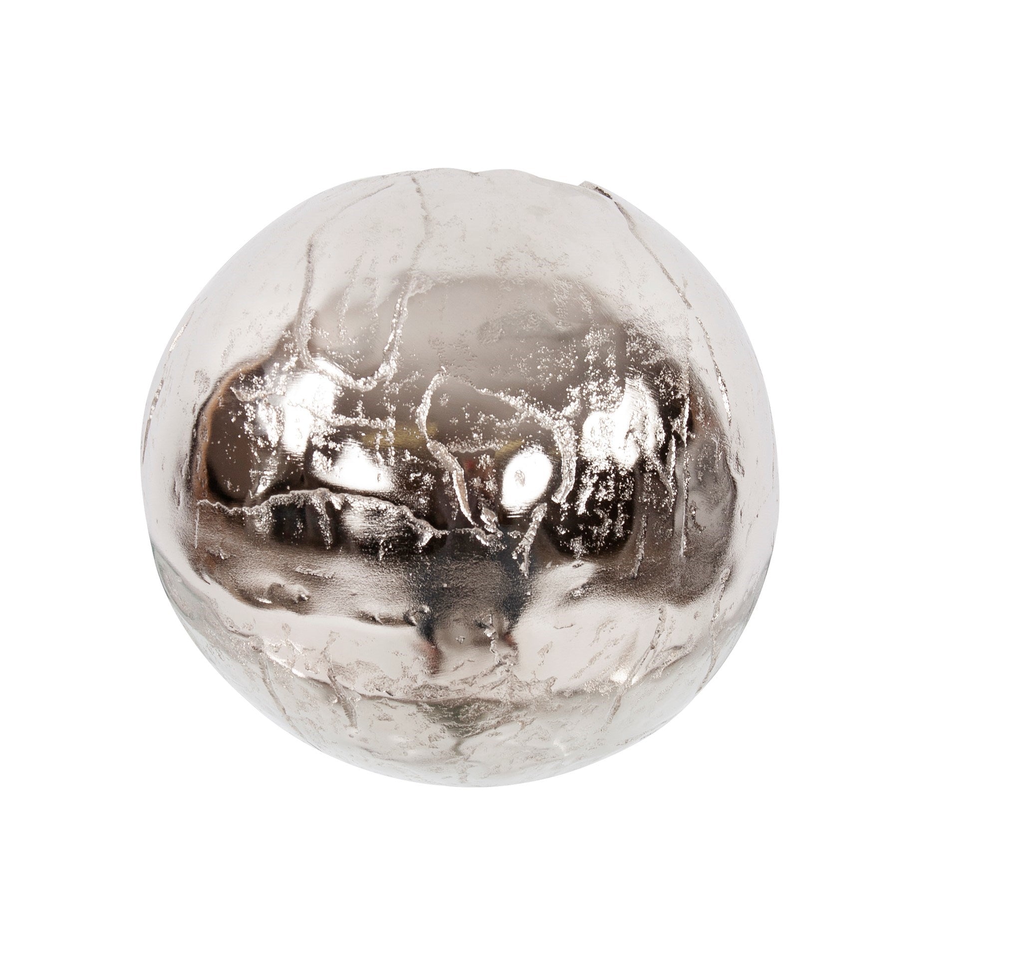 Nickel Aluminum Cracked Ball Vase