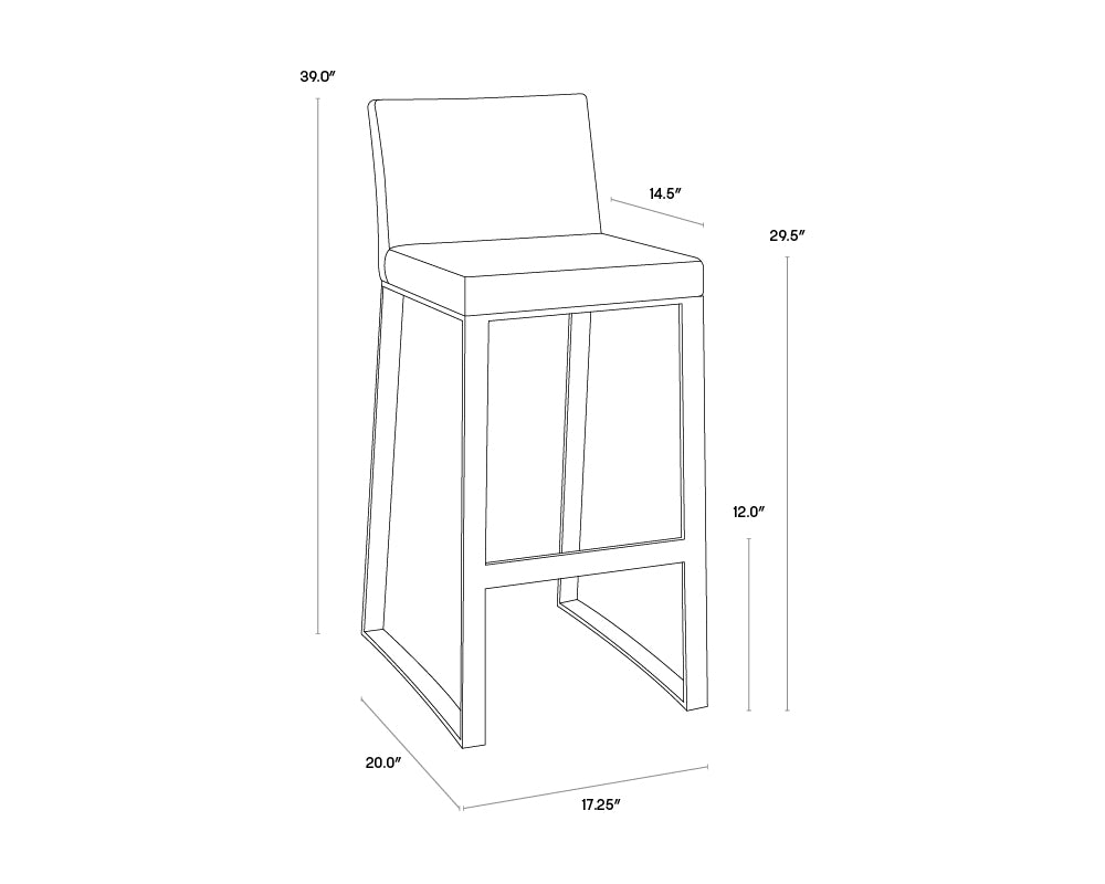 Architect Barstool - Grey